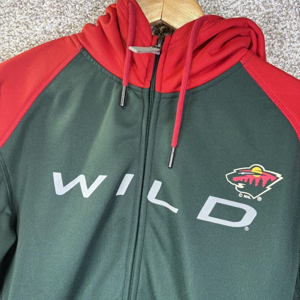 Minnesota Wild Hoodie Mens Small Green NHL Hockey G-III Full Zip Jacket